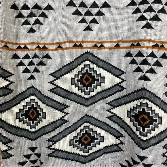 Desigual Aztec Print Quarter Zip Long Sleeve Pullover Sweater Size XL Men - Picture 4 of 11